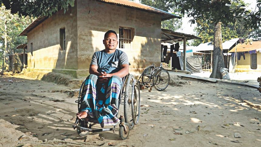 Utpal Nokrek tells his story from the wheelchair